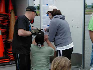 Reviewing event result times